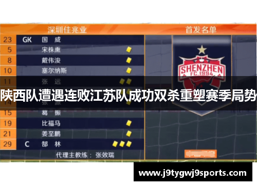陕西队遭遇连败江苏队成功双杀重塑赛季局势